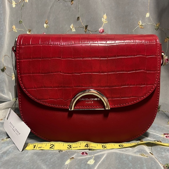 David Jones Red Shoulder Bag/Crossbody NWT - Picture 1 of 11